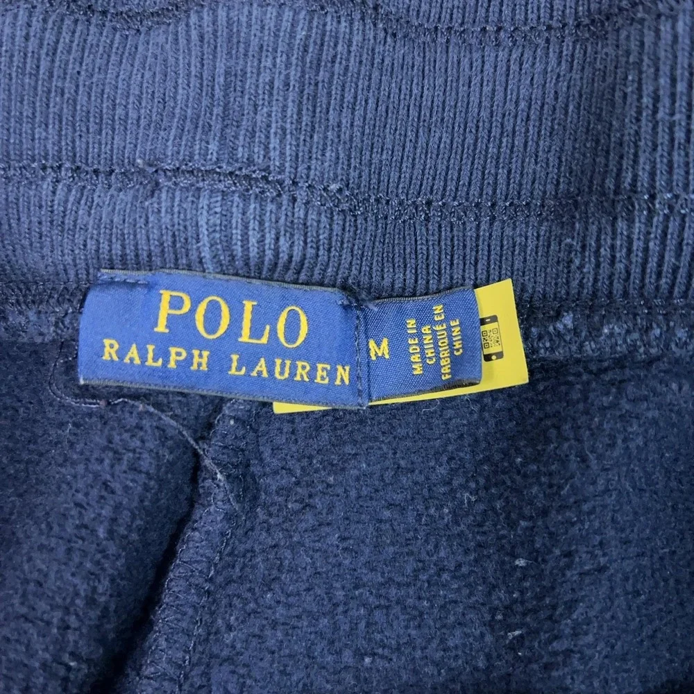 Polo Ralph Lauren Pants Womens M Blue Fleece Sweatpants Jogger Pockets Lounge